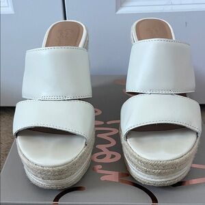 Crown Vintage Cream Espadrille Platform Sandals
